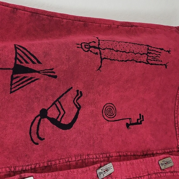 Vintage 90's Garnet Bartlett BFOFO Designs Tribal Art Vest Size Large - Picture 6 of 10